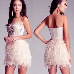 Bebe pink feather dress